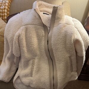 Abercrombie & Fitch Off-White Teddy Jacket